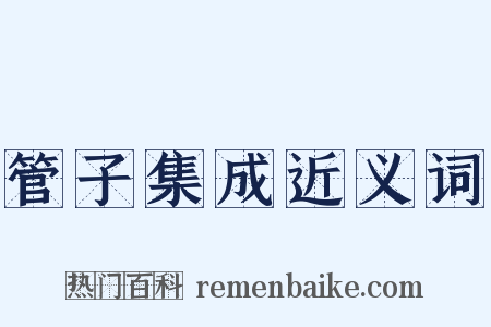 管子集成近义词是什么意思的图片